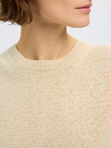 SELECTED FEMME Gebreide top 'SLFalma' in Beige