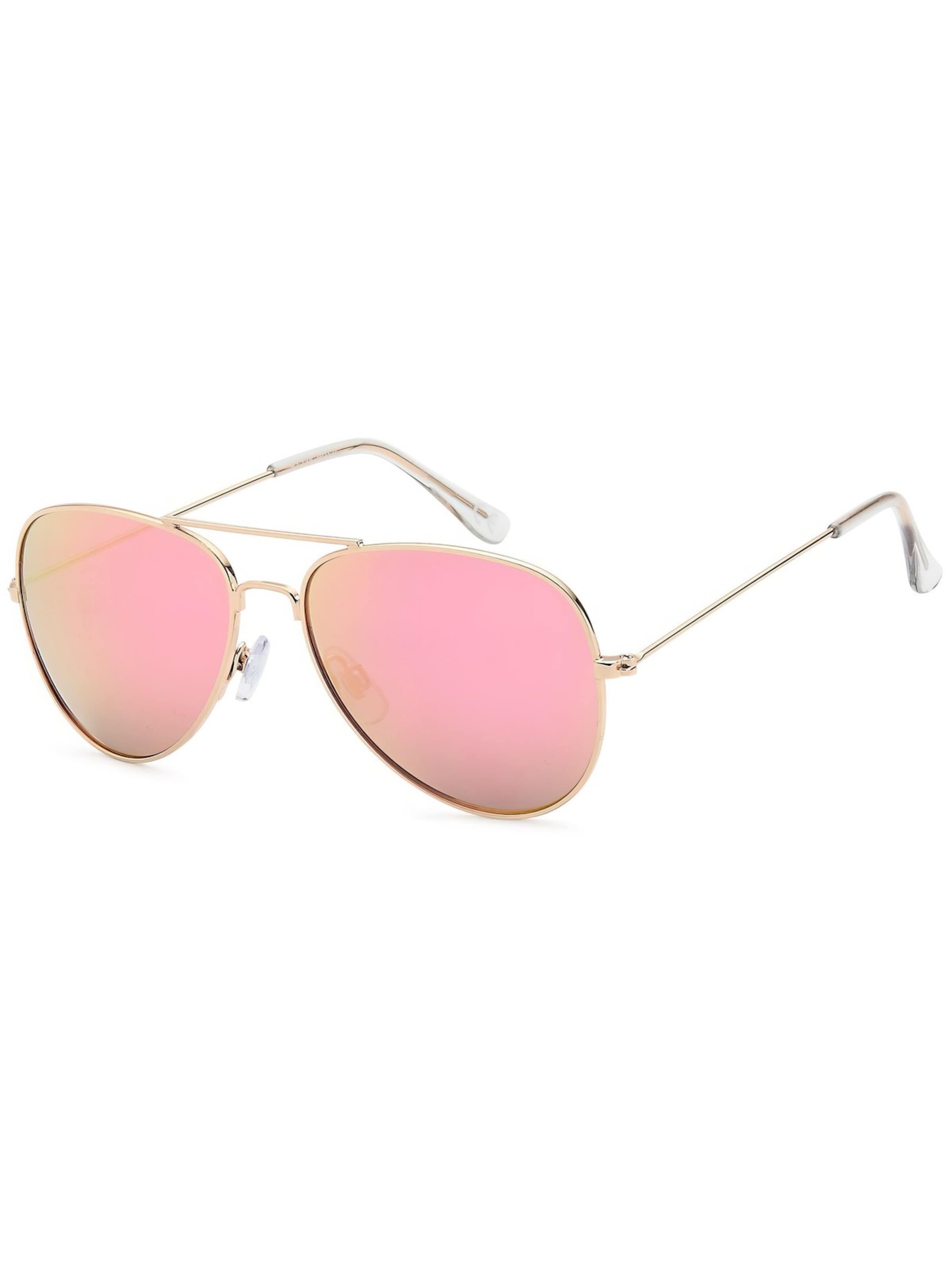 styleBREAKER Sonnenbrille 'Kinder Pilotenbrille 4 bis 10 Jahre'‌‌ in Pink: Vorderseite