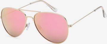 styleBREAKER Sonnenbrille 'Kinder Pilotenbrille 4 bis 10 Jahre' in Pink: Vorderseite