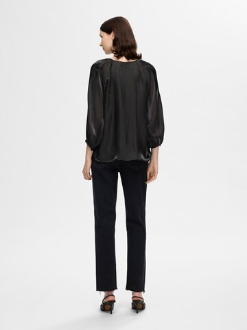 Chemisier 'SLFArina' SELECTED FEMME en noir