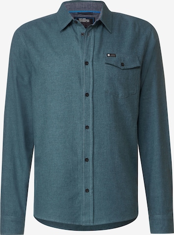 Street One MEN Regular fit Button Up Shirt in Green: front