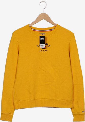 Tommy Jeans Sweatshirt & Zip-Up Hoodie in S in Yellow: front