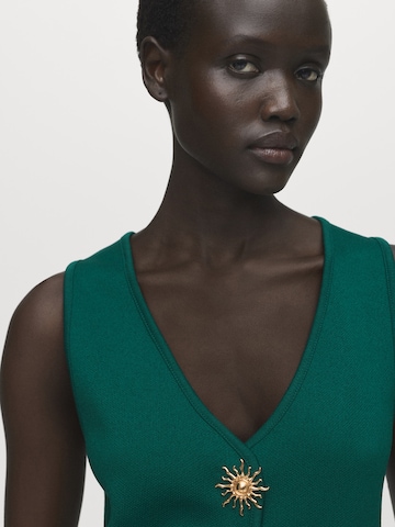 MANGO Gebreide bodywarmer 'ANTONIA' in Groen