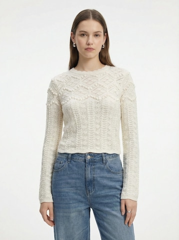 studioselect - Pullover 'Promise' em branco: frente
