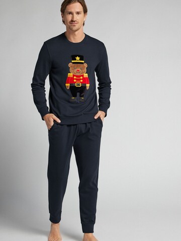 IUMAN Intimissimi Uomo Pyjama in Blau