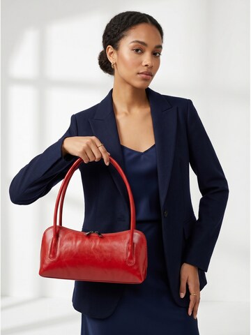 Borsa a spalla 'Borsa a Spalla Donna Pelle Vacchetta I Fratelli - Zip' di I Fratelli in rosso