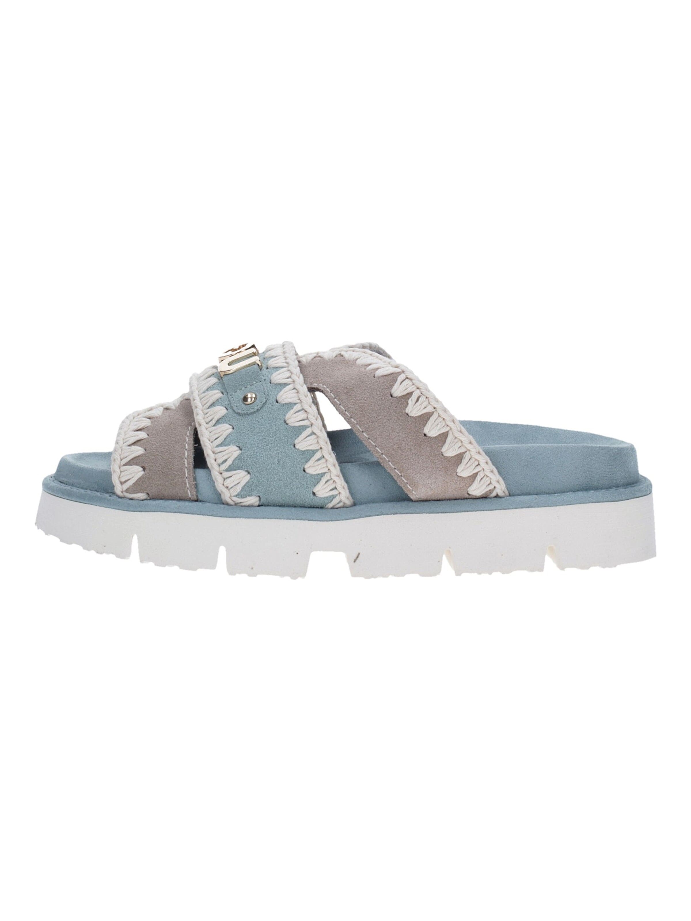Sandalo 'Mou Sandalo Bio-Sandal Bicolor-Metal Log' di MOU in blu: frontale