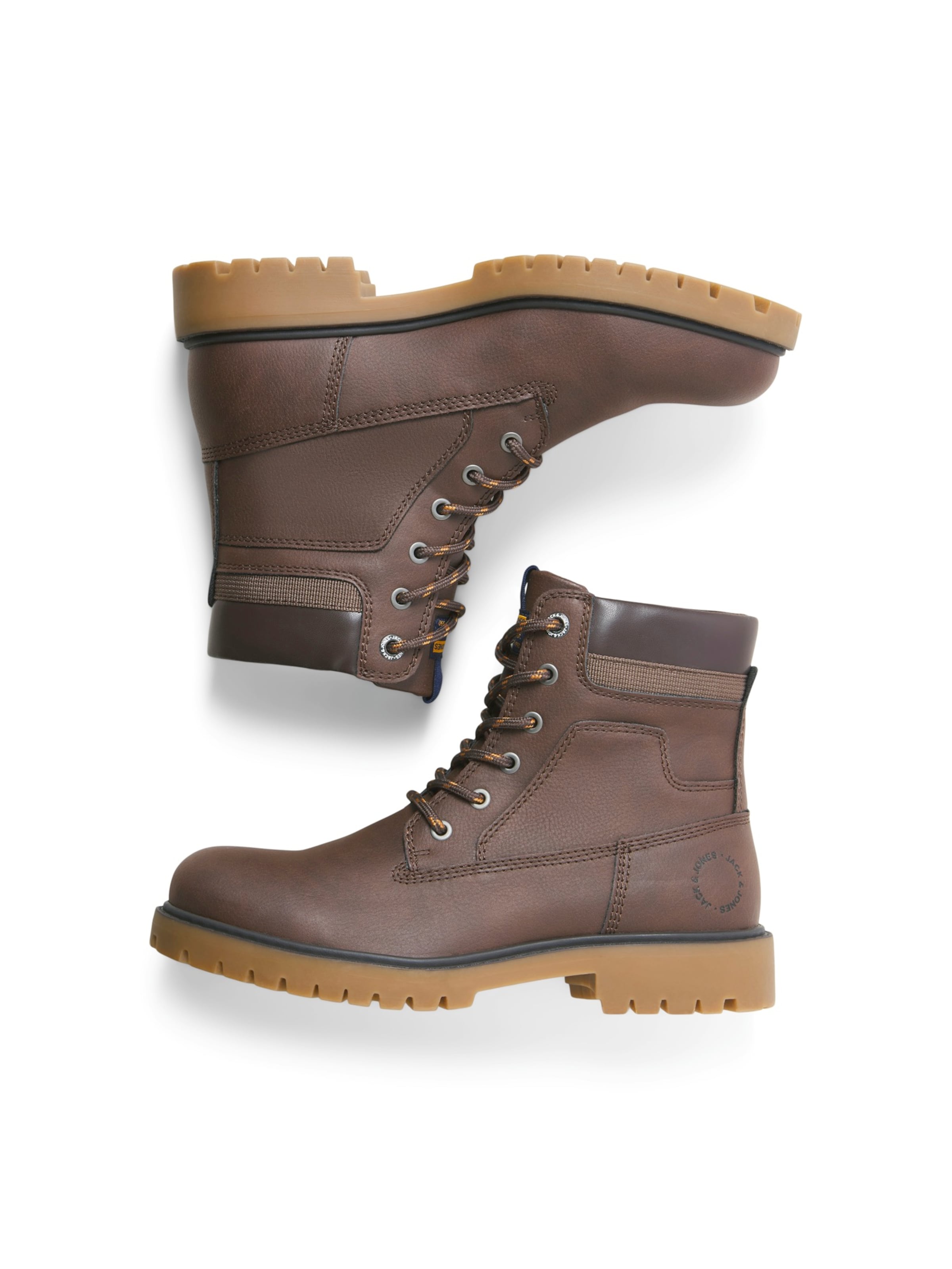 JACK & JONES Ботинки на шнуровке 'JFWFINIUS' в Коричневый