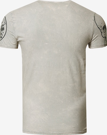 Rusty Neal Cooles T-Shirt mit Front-Print in Grau