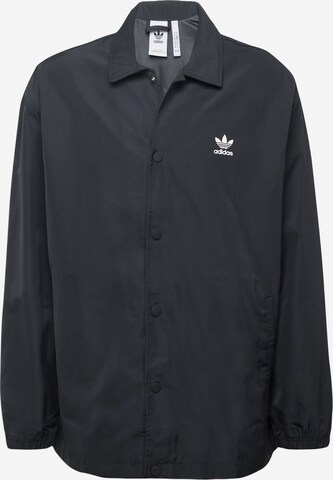 ADIDAS ORIGINALS Prehodna jakna 'Adicolor Classics Trefoil ' | črna barva: sprednja stran