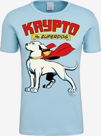 LOGOSHIRT T-Shirt 'The Superdog' in Blau: predná strana