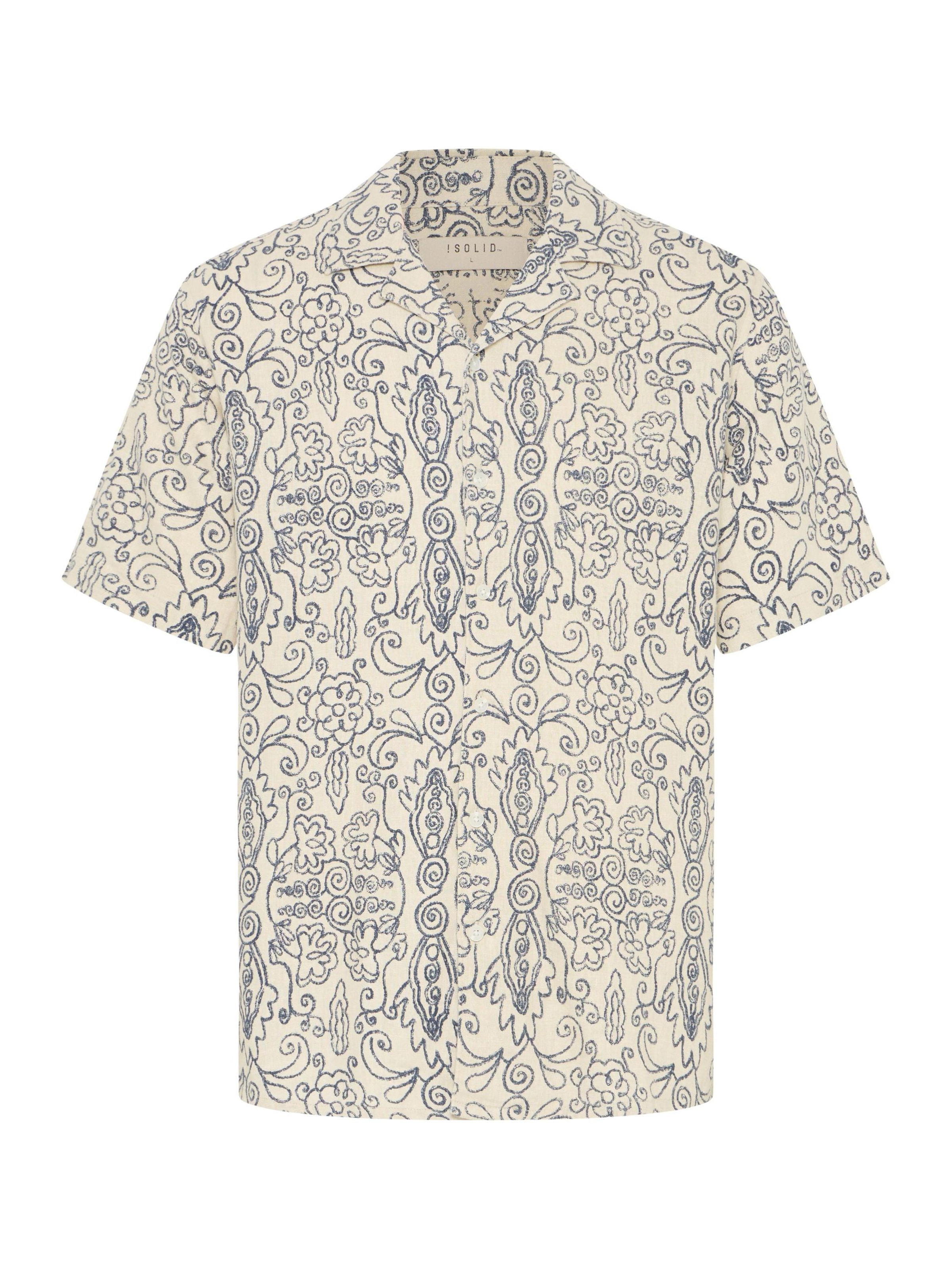 !Solid Comfort fit Button Up Shirt ' SDUtkolt ' in Beige: front