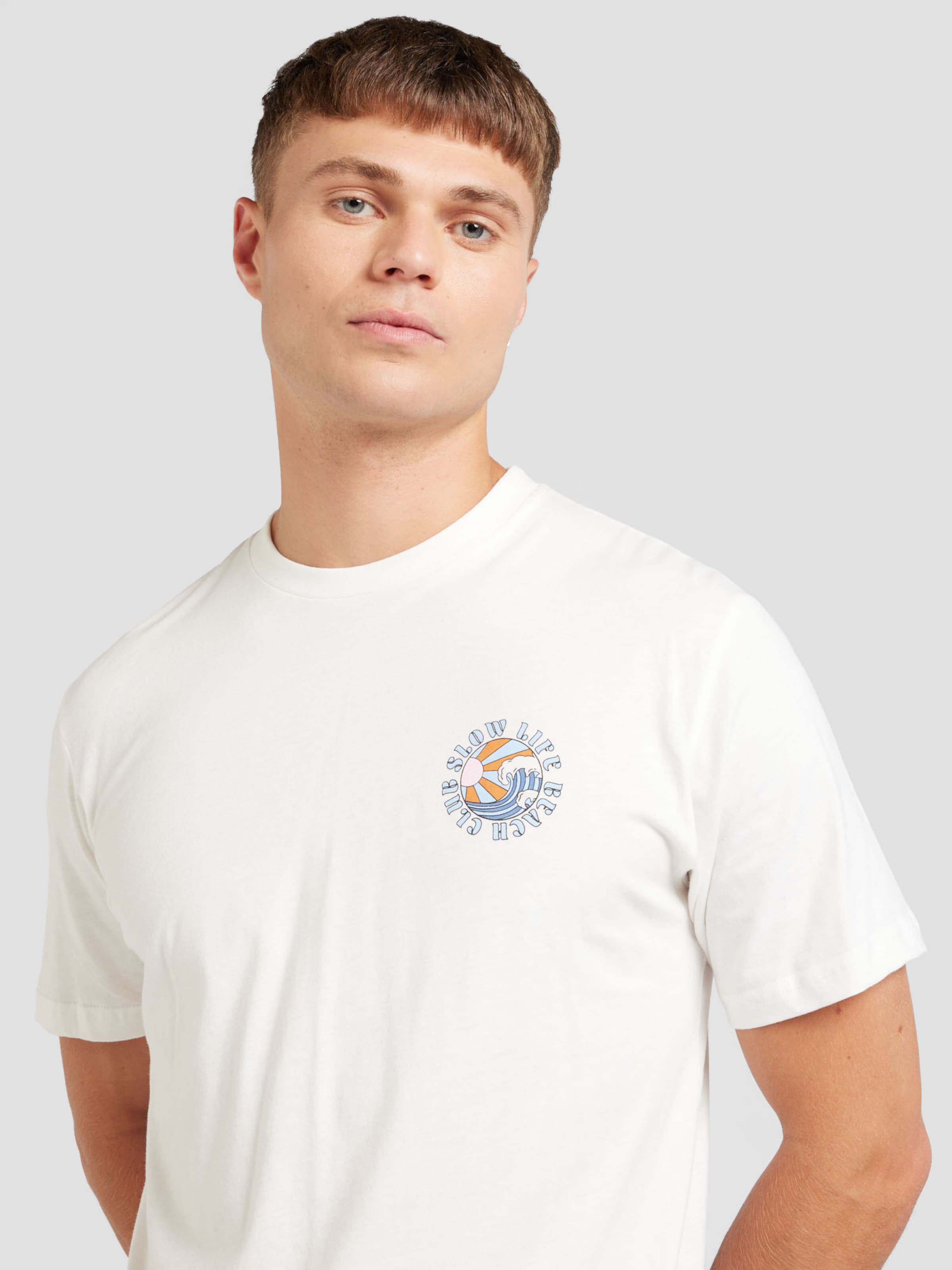 Springfield Camiseta SLOW LIFE en Marfil ABOUT YOU