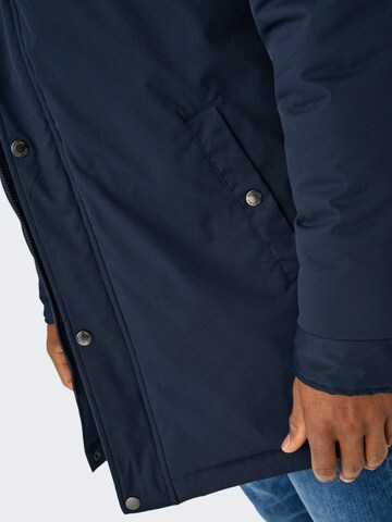 Parka invernale 'ONSAlexander' di Only & Sons in blu