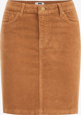 WE Fashion Spódnica w kolorze brązowy: przód