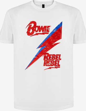 T-Shirt 'David Bowie Rebel, Rebel T-Shirt' Rockshirts en blanc : devant