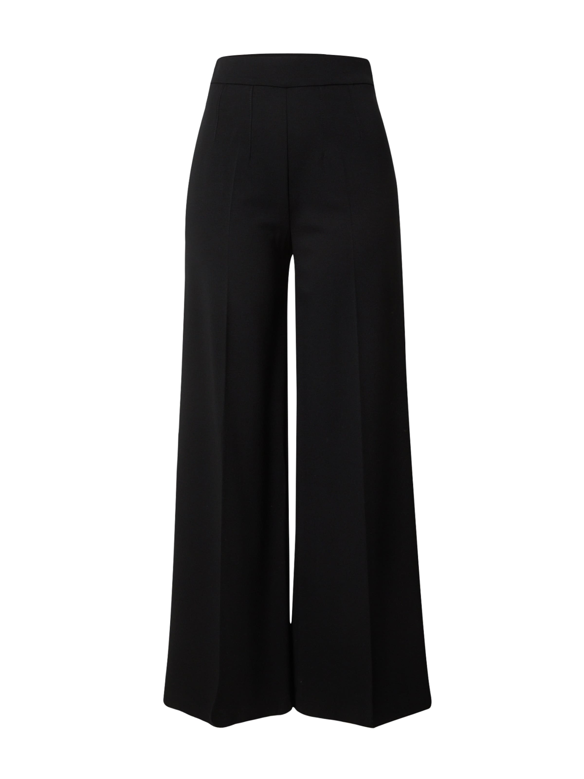 Marks & Spencer Wide leg Trousers with creases in Black: front