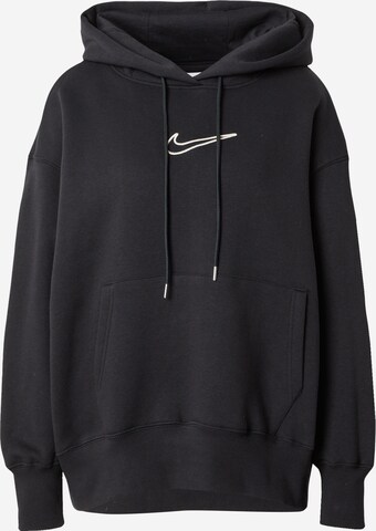 Nike SportswearSweater majica - crna boja: prednji dio