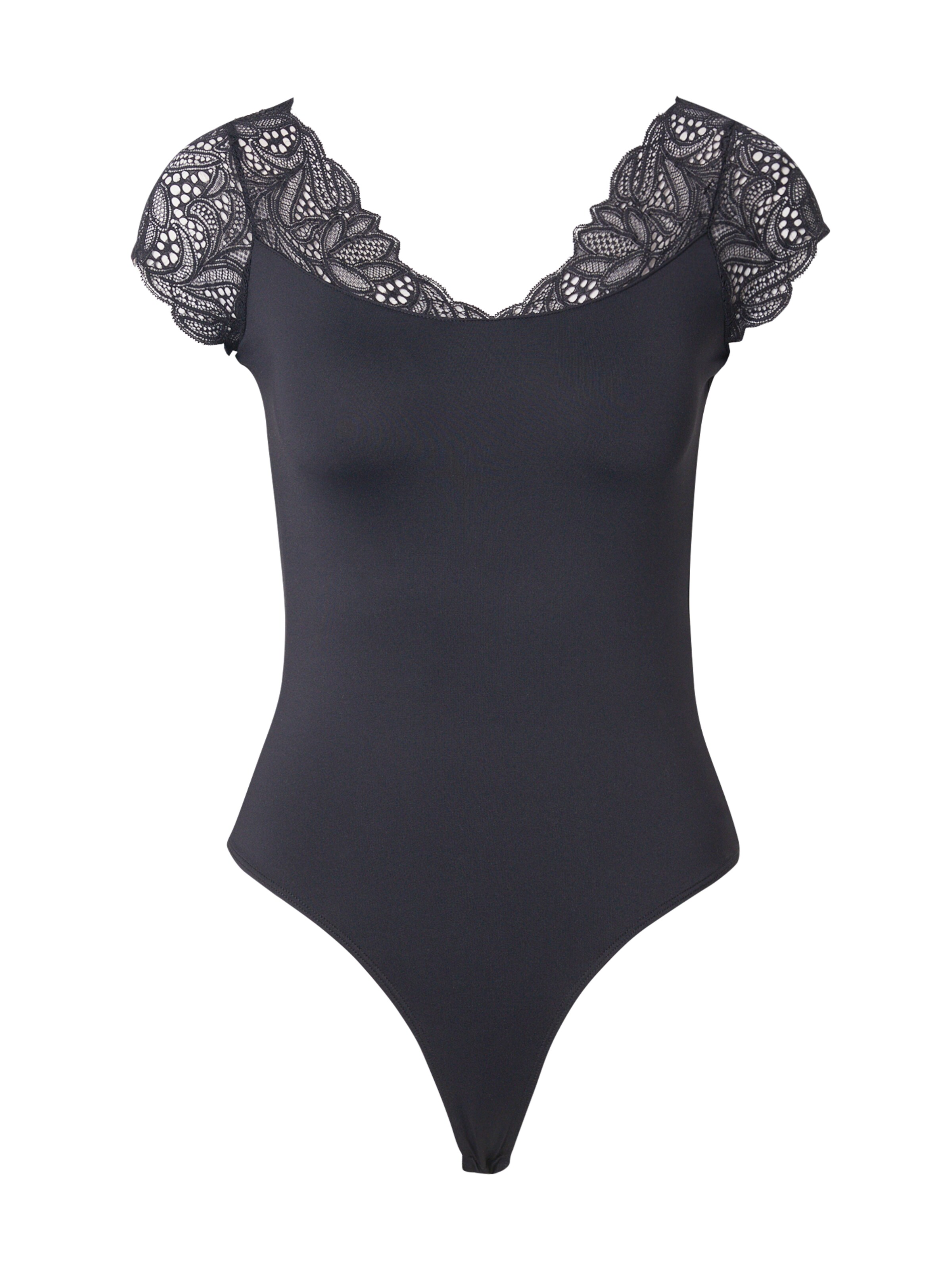 ABOUT YOU Rövid body 'Masha' - fekete: elől