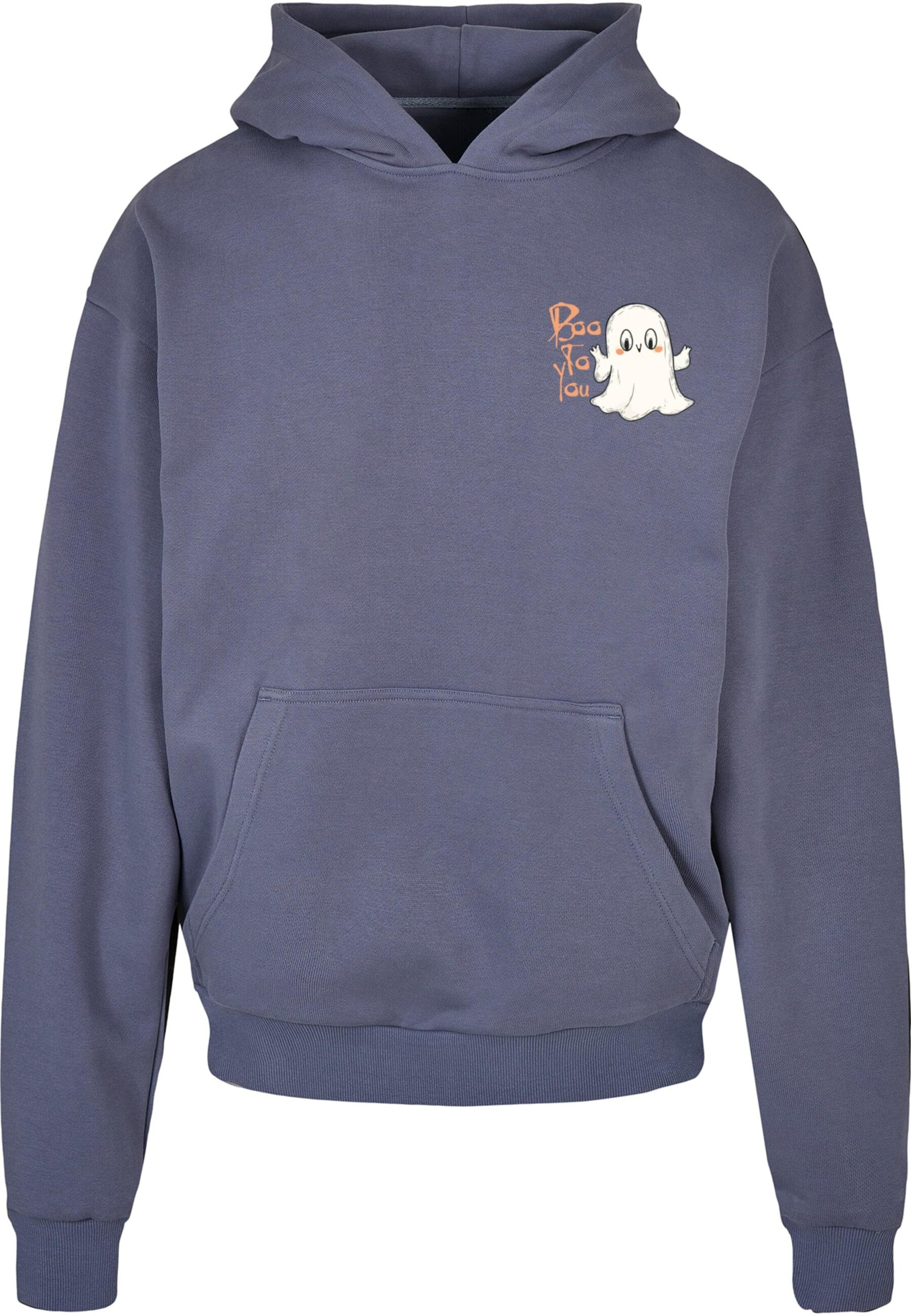 Sweat-shirt 'Halloween - Boo To You' Merchcode en bleu : devant