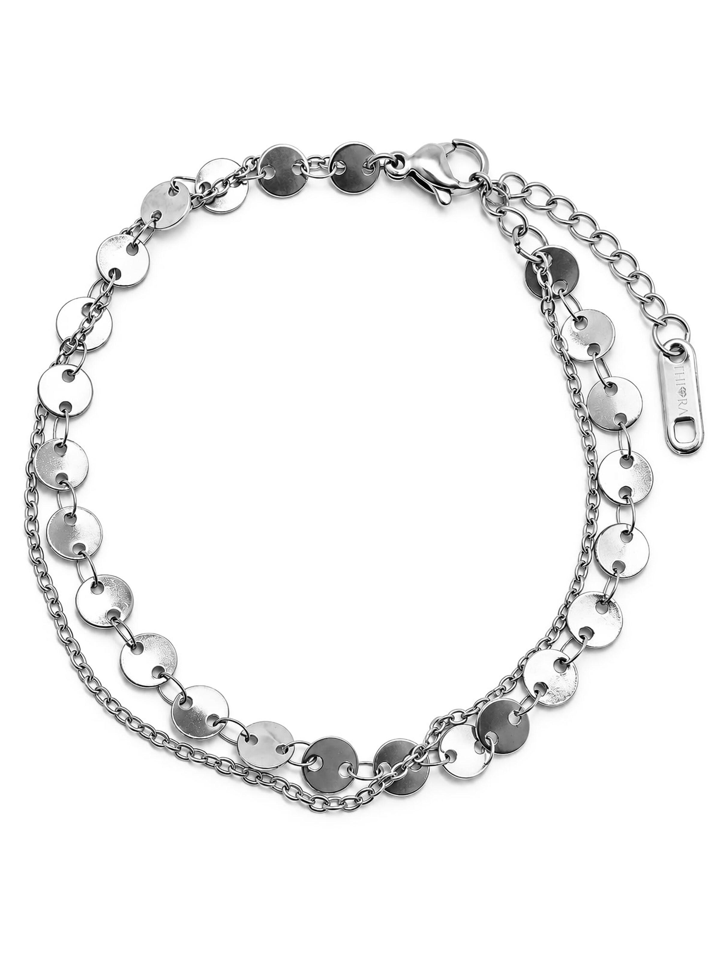 THIORA Armband 'Solea Coins'‌‌‌‌‌‌‌‌‌ in Silber: Vorderseite