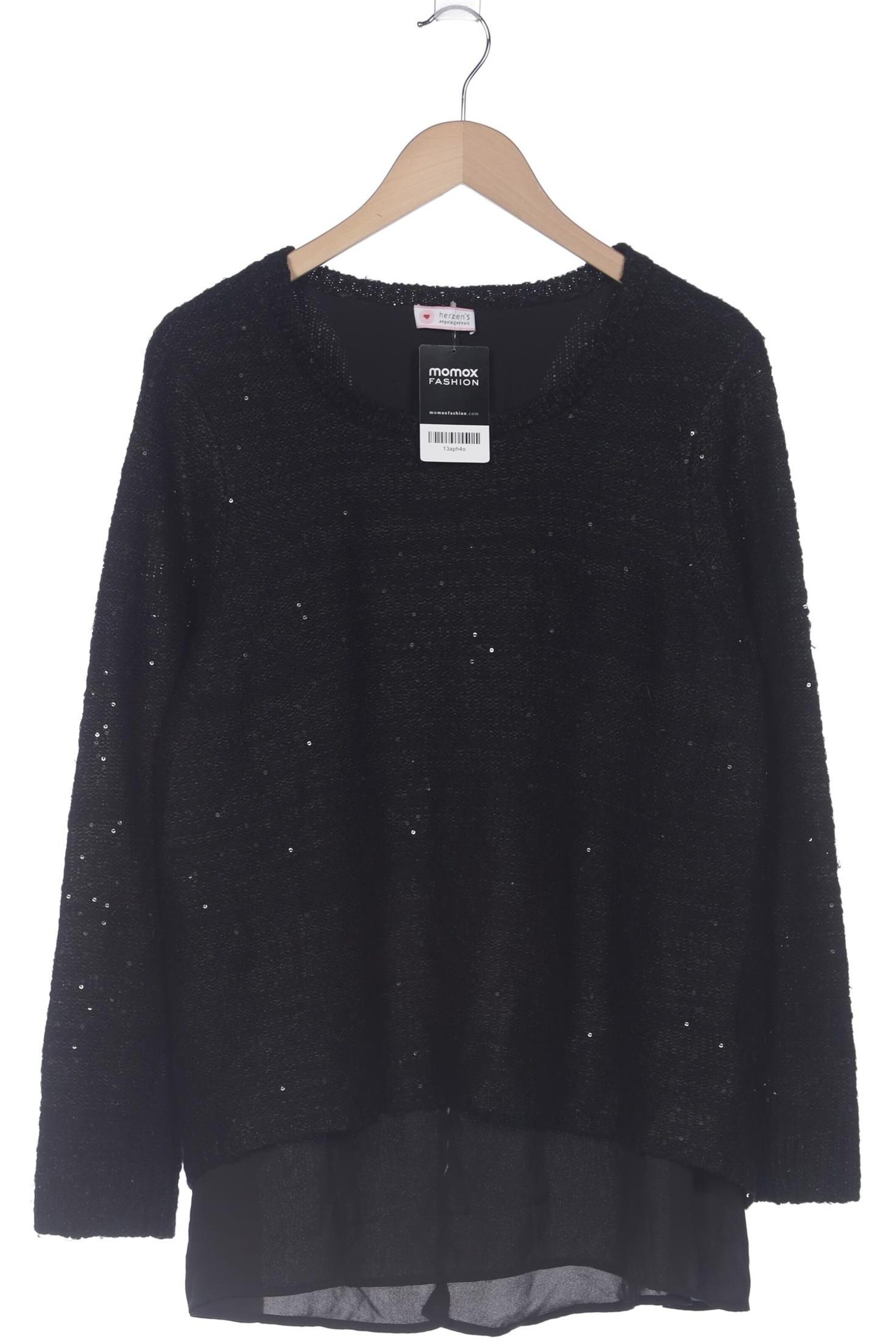 HERZENSANGELEGENHEIT Sweater & Cardigan in XL in Black: front