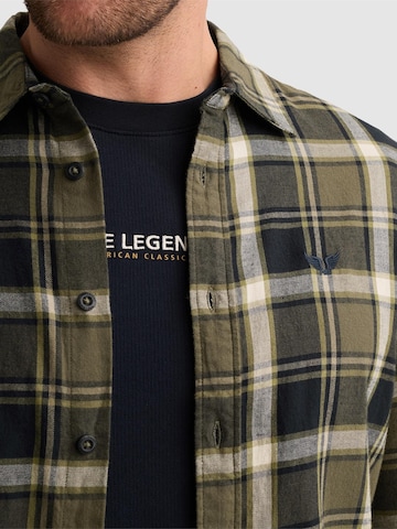 PME Legend Regular Fit Skjorte 'Shirt with lumberjack check pattern and embroidered logo' i grøn