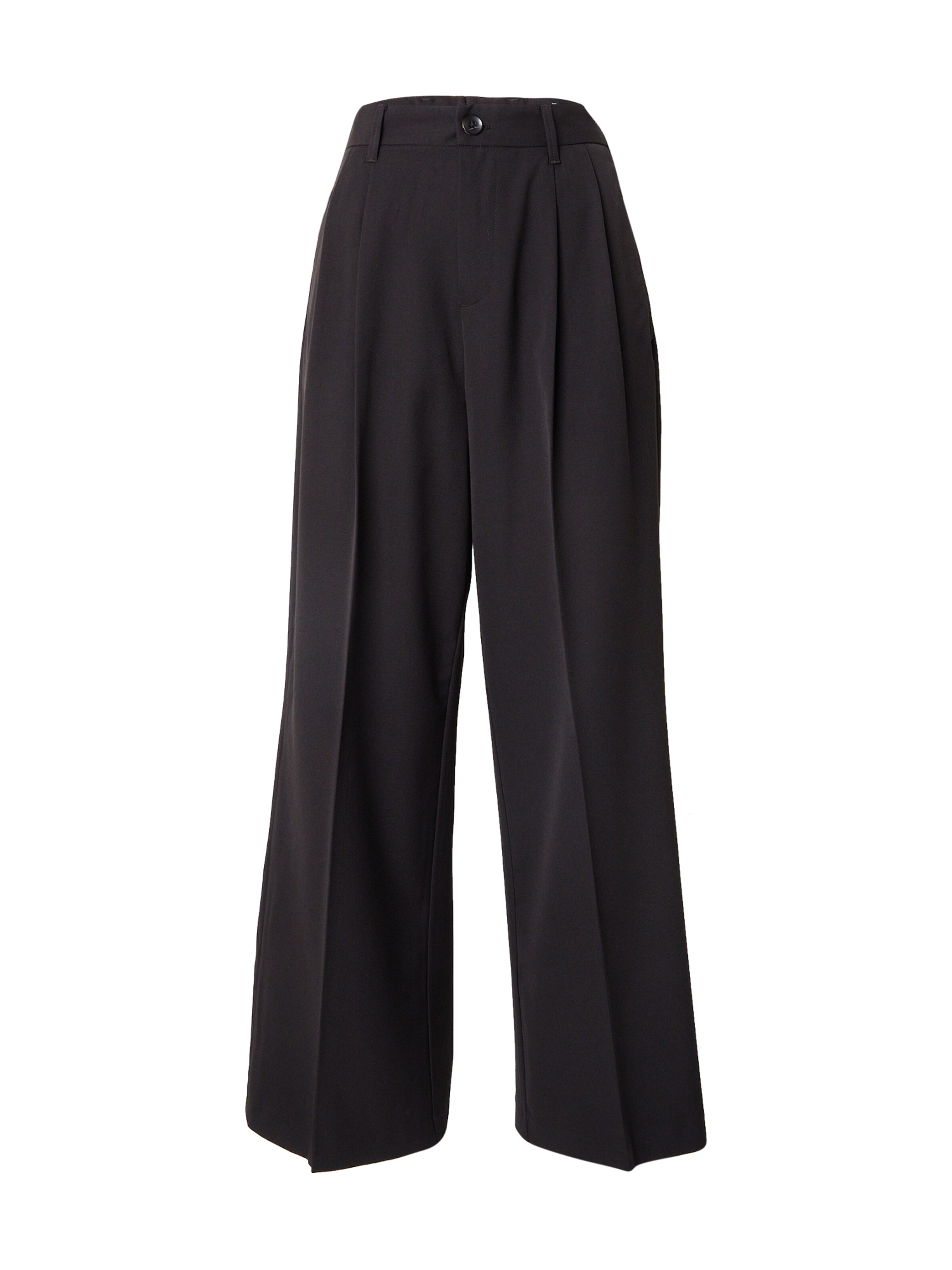 Herrlicher Zvonové kalhoty Kalhoty se sklady v pase 'Narzissa' – černá: přední strana