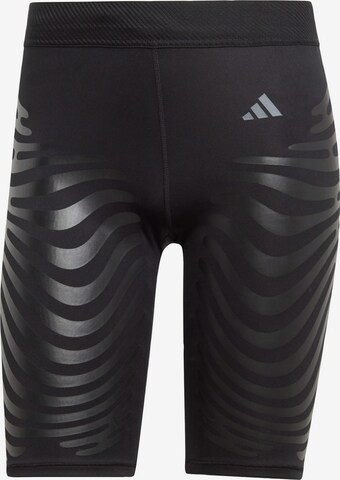 ADIDAS PERFORMANCE Skinny Workout Pants 'Adizero' in Black: front