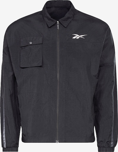 Reebok Sport Athletic Jacket in Grey / Black / White, Item view