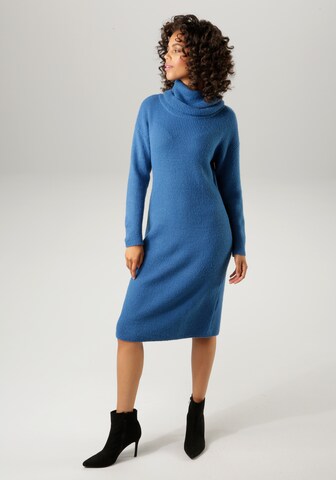 Aniston CASUAL Strickkleid in Blau
