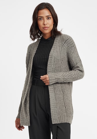 Oxmo Knit Cardigan 'Cle' in Grey: front