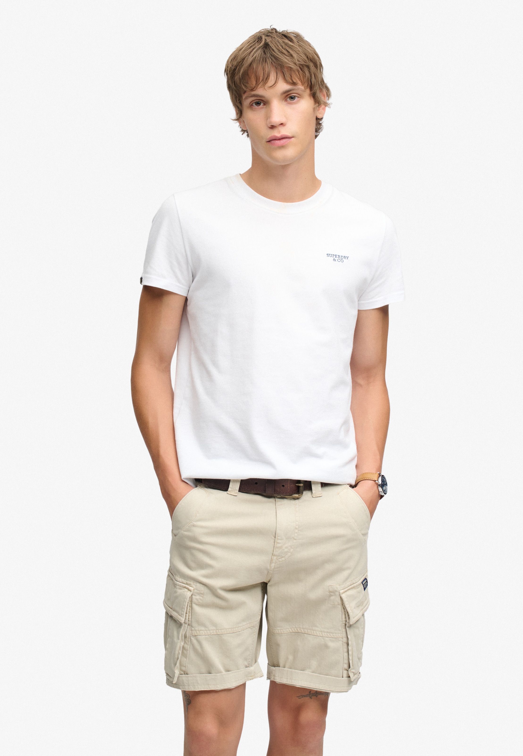 Superdry & Co Regular Cargo Pants in Beige