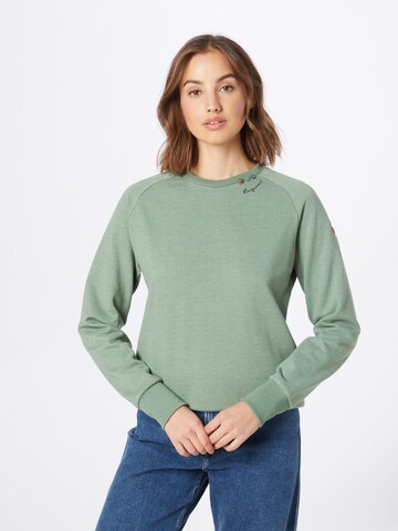 Ragwear Sweatshirt 'FLORA' i grön: framsida