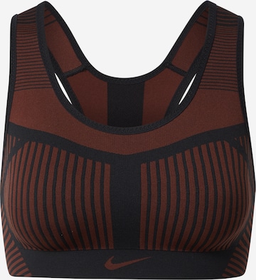NIKE Sports Bra in Brown: front