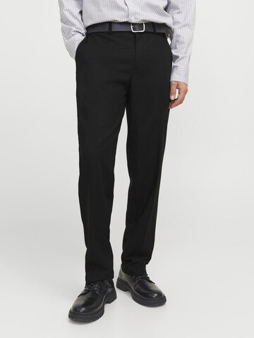 JACK & JONES - Regular Calças com vincos 'JPRTheo' em preto: frente