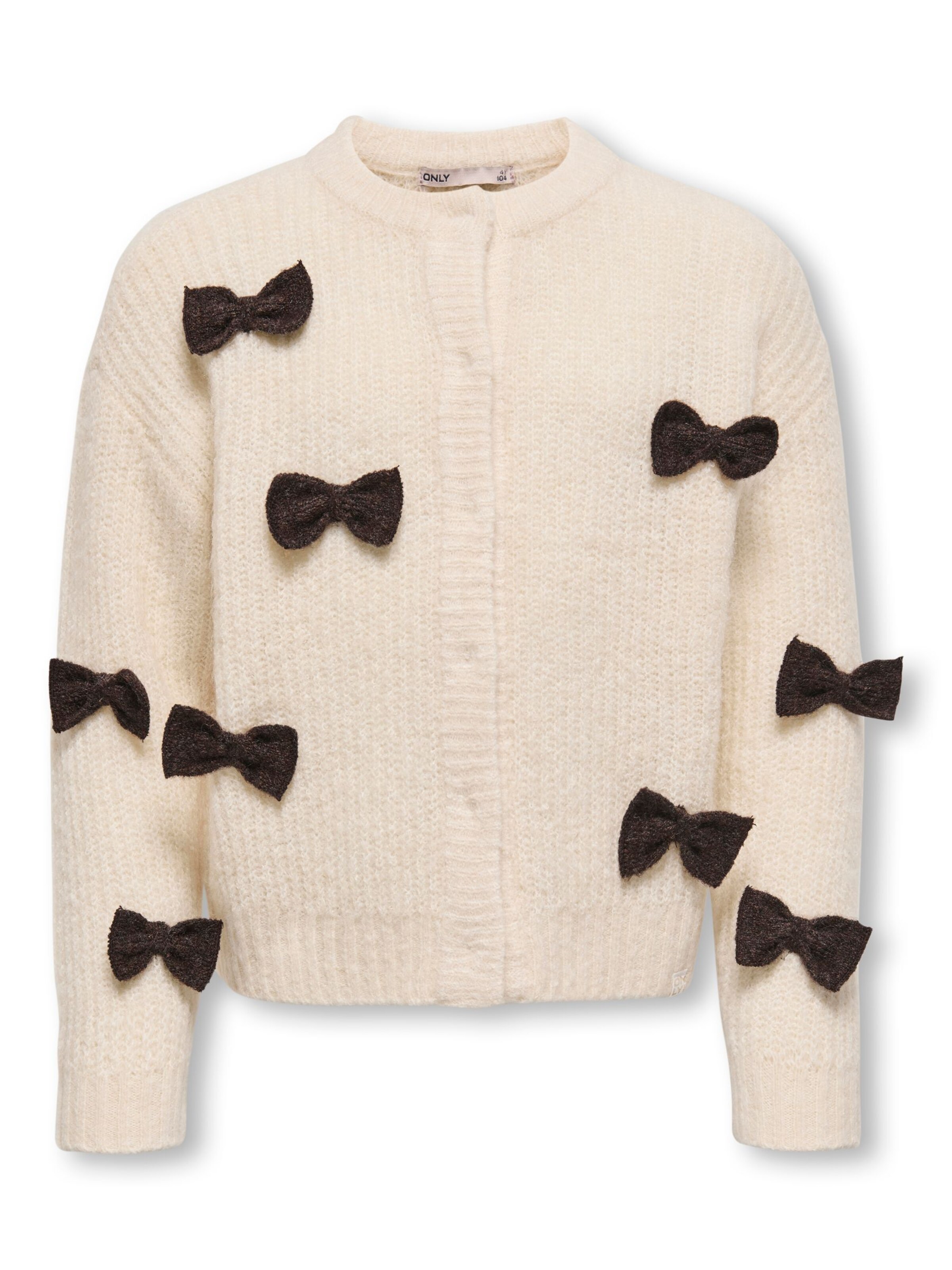 ONLY GIRLS Gebreid vest 'KMGRosalin' in de kleur Lichtbeige / Bruin gemêleerd, Productweergave