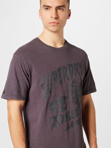 Superdry Flared T-Shirt 'Flyer' in Lila