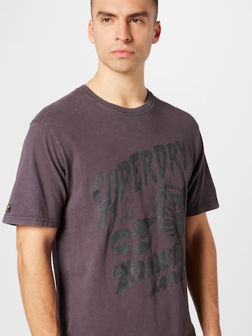 Superdry Na zvonec Majica 'Flyer' | vijolična barva