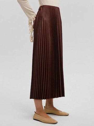 Jupe 'Pleated Skirt' Touché Privé en marron