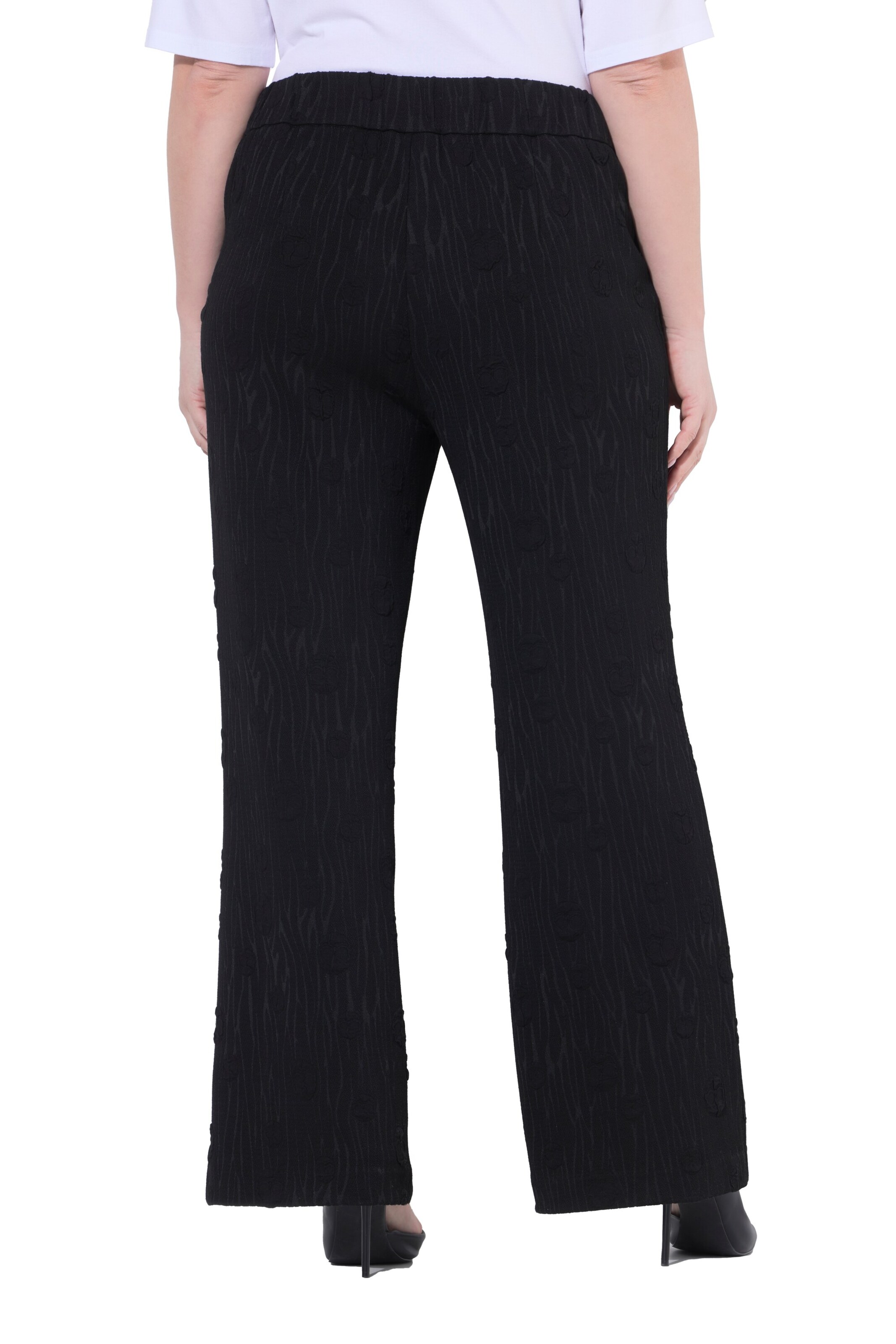 Ulla Popken Flared Pants in Black