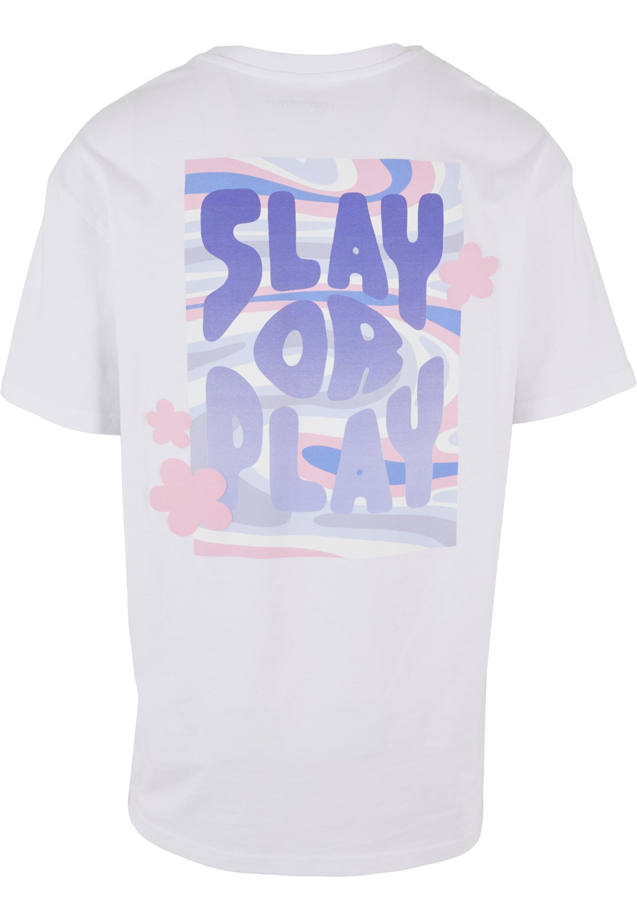 Lost Youth Póló 'Slay Or Play' - fehér