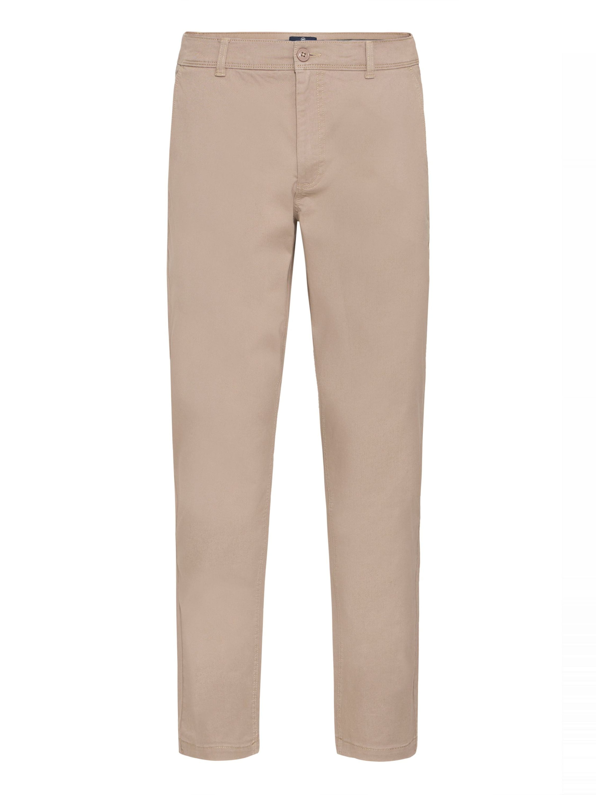 Regular Pantalon chino 'Cummings' Kronstadt en marron : devant