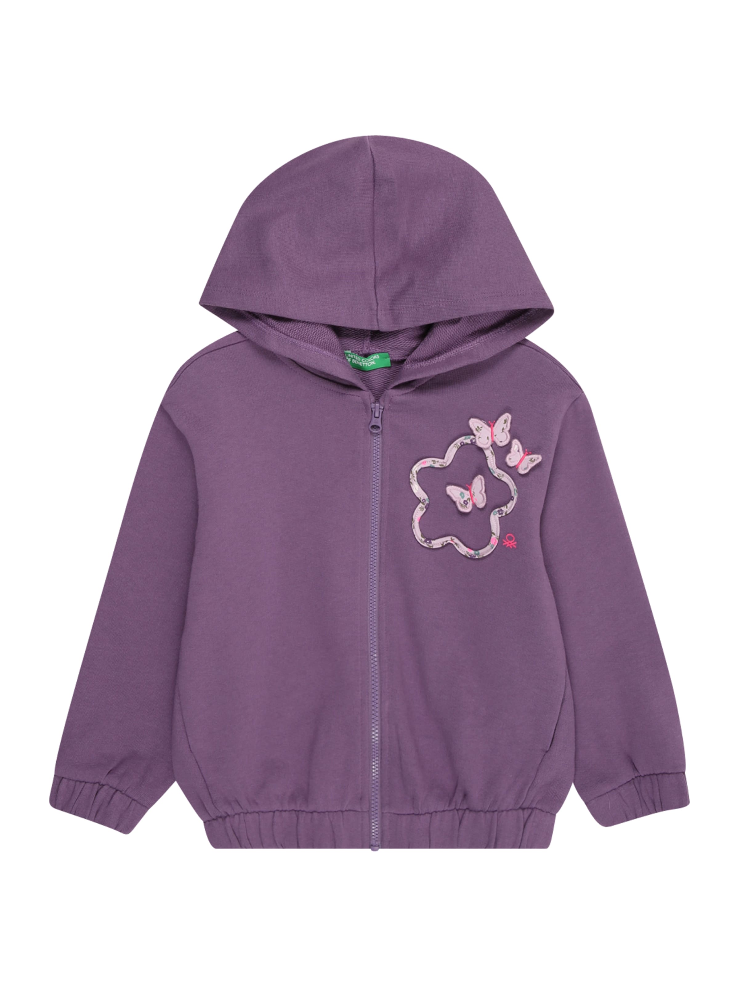 UNITED COLORS OF BENETTON Ζακέτα φούτερ σε λιλά: μπροστά