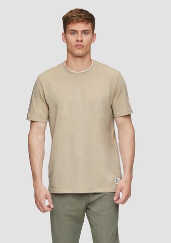 T-Shirt QS en beige : devant