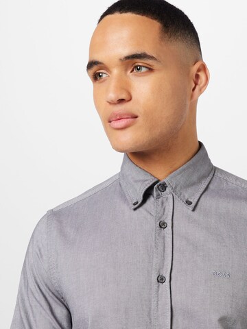 BOSS Regular fit Button Up Shirt 'Rickert' in Grey