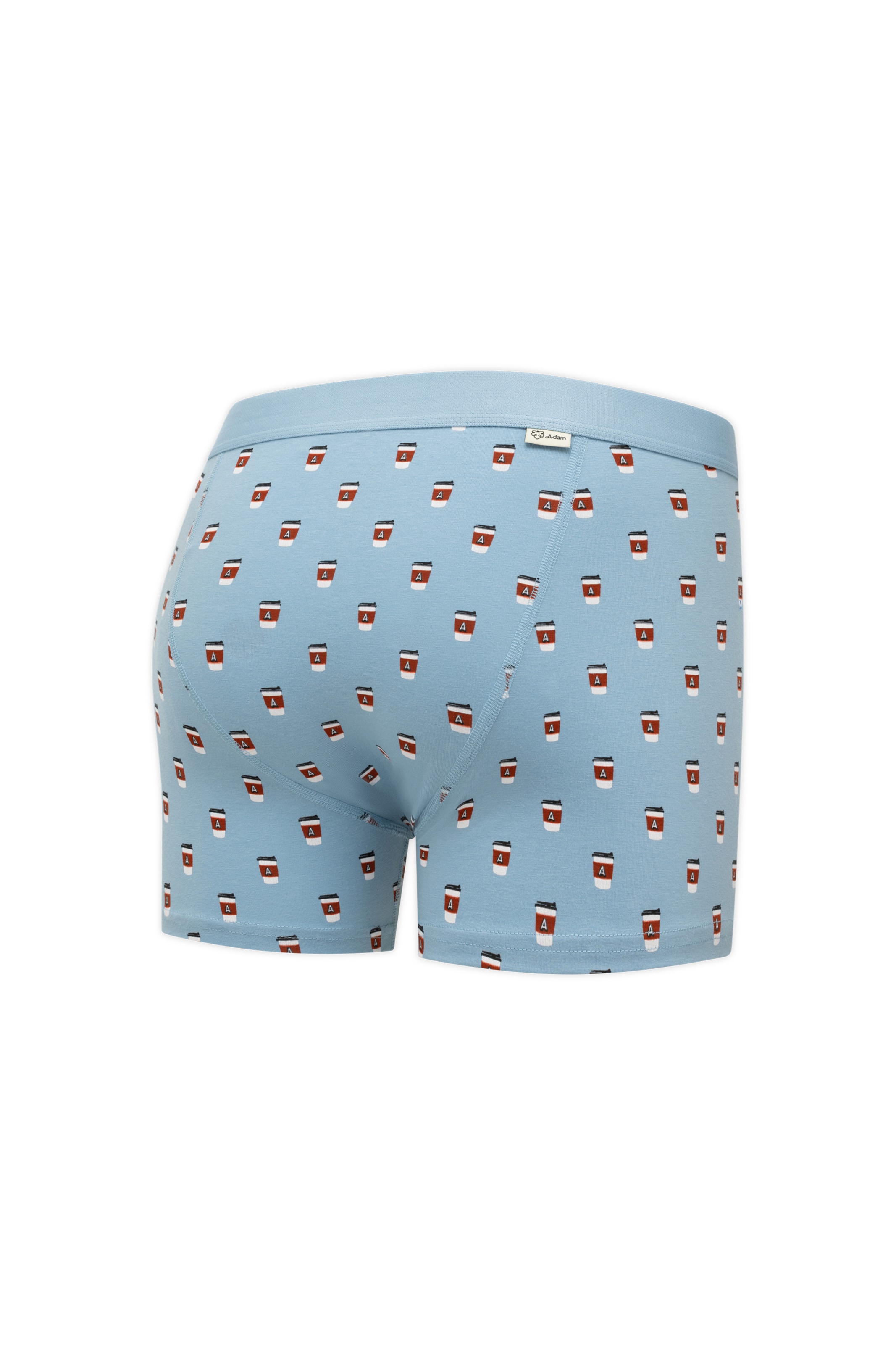 A-dam Boxershorts 'Take Away Coffee' in Blauw