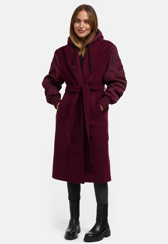 MARIKOO Between-seasons coat 'Tjadee 16' in Red: front