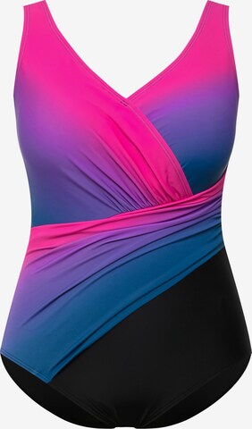 Ulla Popken T-shirt Swimsuit in Mixed colors: front