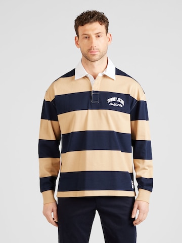 Tommy Jeans - Camiseta 'VARSITY' en beige: frente